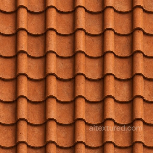 Seamless Clay Tiles Seamless Texture seamless Roofing PBR texture