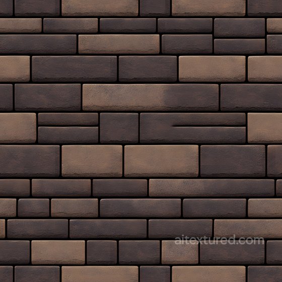 Cracked Brick Wall Texture with Dark Brown Tones and Subtle Damage Brick texture preview