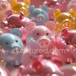 seamless Seamless 3D Inflated Glossy Piggy Surface PBR Texture in Pastel Colors texture 8k free download PBR