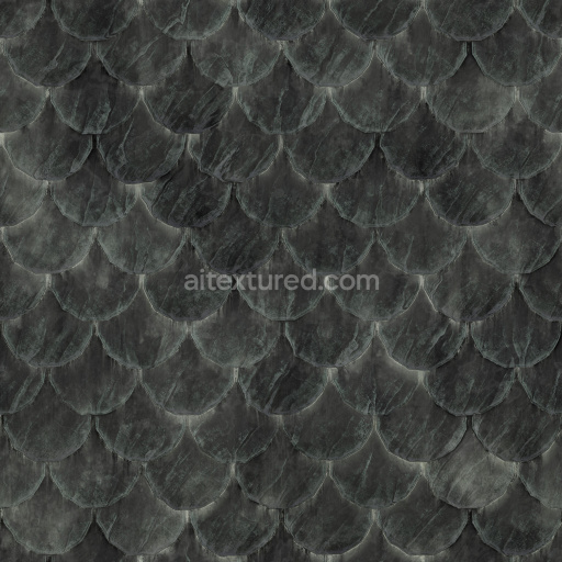 Roofing Tiles Seamless Pbr Texture Dark Weathered Matte Stone Shingle