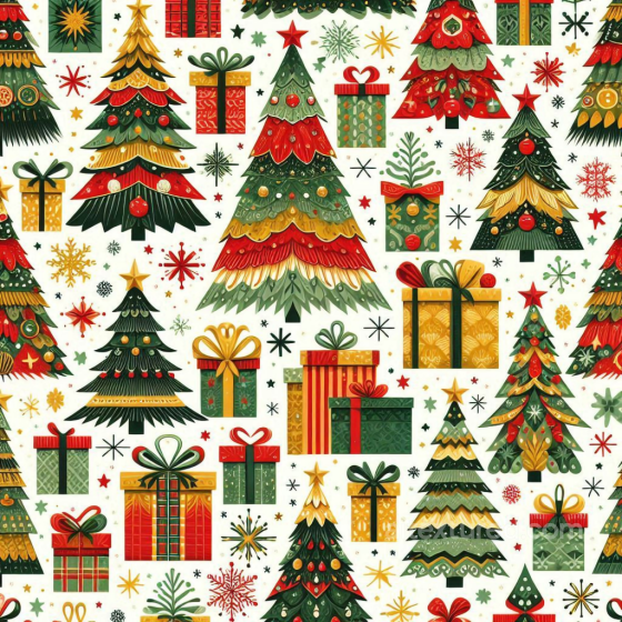 Of Colorful Christmas Trees And Gift Boxes Digital Paper All Christmas Digital paper texture preview