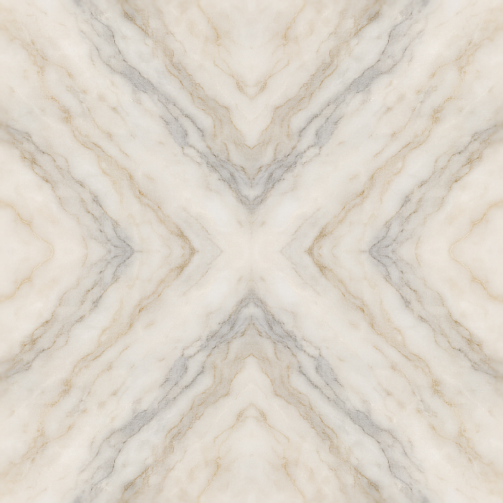 Marble Tiles Mosaic With Polished Marble Surface And Symmetrical Design seamless PBR texture preview