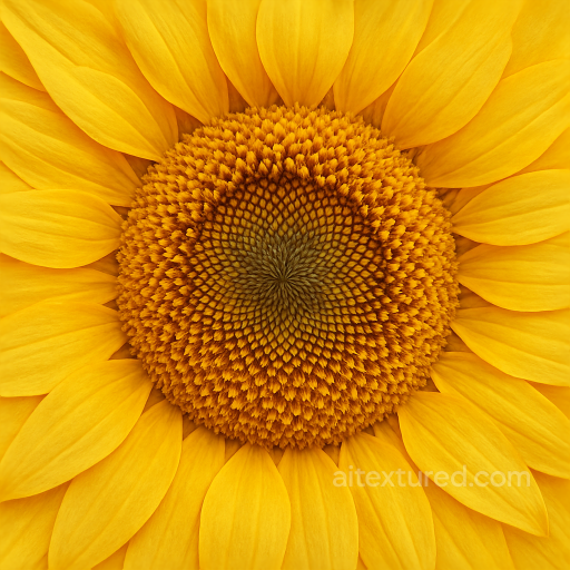 Of Bright Sunflower Face Capturing Natural Flower Surface And Pollen Detail seamless Flowers PBR texture