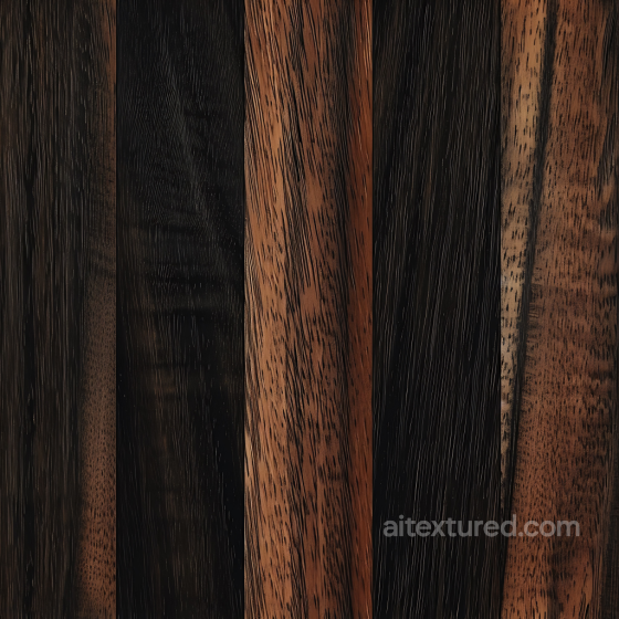 Dark Wenge Wood Planks Seamless Texture with Unique Grain Patterns Wood texture preview