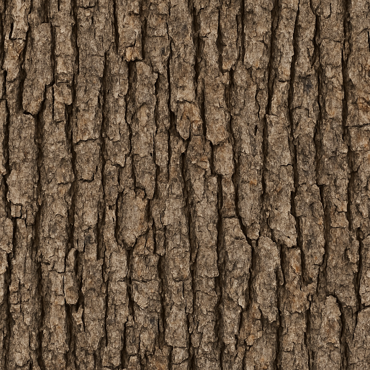 Worn Oak Bark Wood seamless PBR texture preview