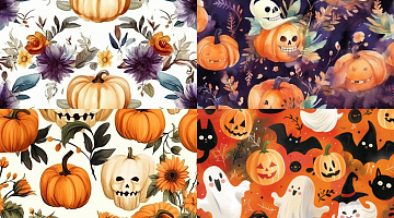 Watercolor Halloween category preview