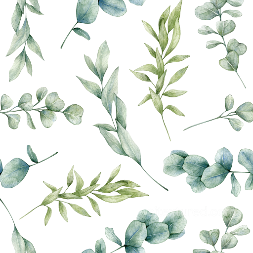 Watercolor Greenery Texture Featuring Delicate Leaf Patterns seamless watercolor greenery  PBR texture