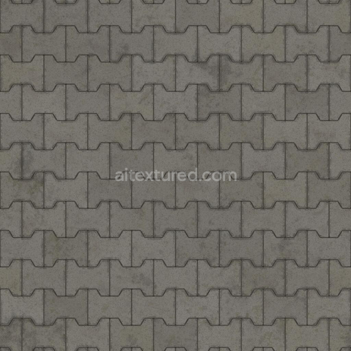 I Shape Interlocking Paver Blocks | Free PBR