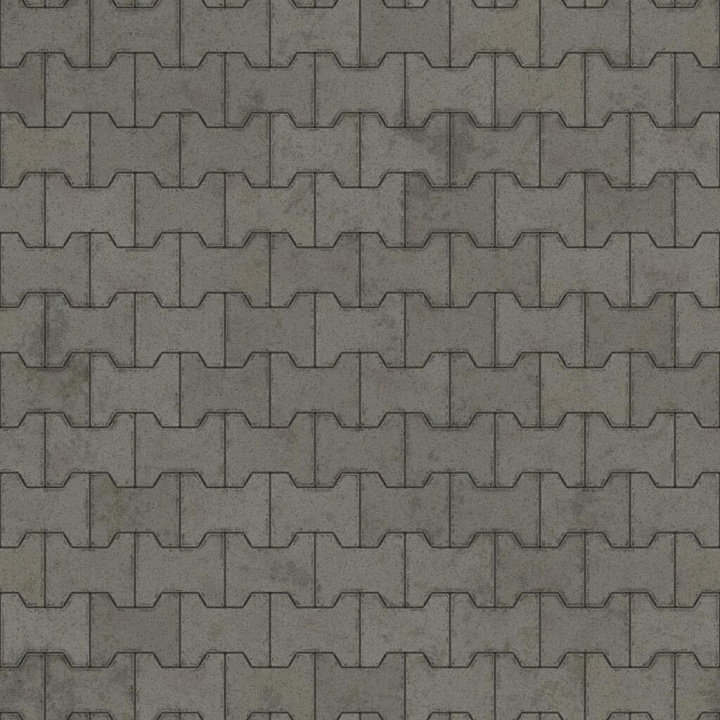I Shape Interlocking Paver Blocks Brick seamless PBR texture preview