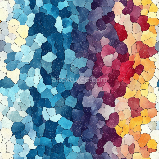 Seamless 3D Mosaic PBR Texture Featuring Multi-Color Irregular Stone Chips with Gradient… texture preview