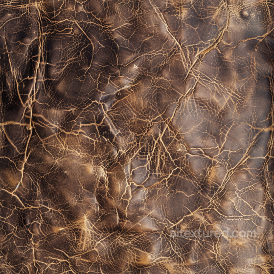 Vintage Cracked Brown Leather Seamless Texture with Distinctive Grain and Wrinkles Leather texture preview