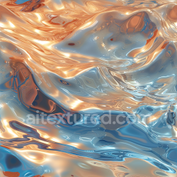 seamless Seamless 3D PBR Texture of Smooth Abstract Liquid Surface with Metallic Warm and Cool Highlights texture 8k free download PBR