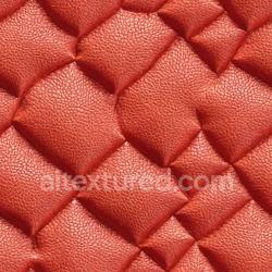 seamless Seamless 3D PBR Quilted Red Pebbled Leather Texture with Padded Panels texture 8k free download PBR