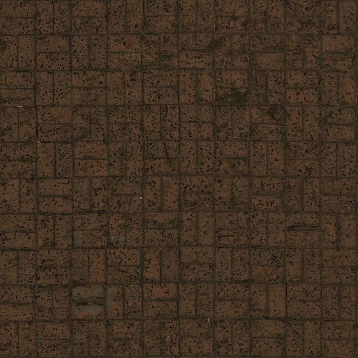 Brick Villa Floor - Rough Brick Bricks Pattern Patterned Floor seamless PBR texture preview