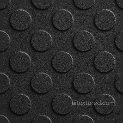 Tactile Plate With Embossed Circles On Matte Black Powder Coated Surface seamless Tactile Plate PBR texture