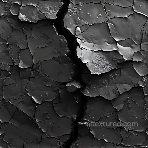 Cracked Dry Earth PBR Texture with Deep Fractures and Flaked Surface seamless Cracked & Holes PBR texture