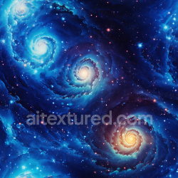 seamless Seamless 3D Space PBR Texture Featuring Vivid Spiral Galaxy Clouds and Starfield texture 8k free download PBR