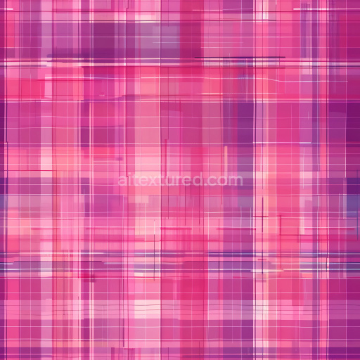 Seamless 3D Plaid Pattern Metal PBR Texture in Pink and Purple Tones