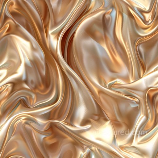 Seamless 3D PBR Texture of Glossy Golden Satin Fabric with Smooth Wrinkles texture preview