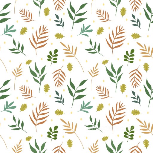 Pattern Texture with Autumn Leaves Motifs in Warm Earthy Tones seamless Pattern Bundle PBR texture