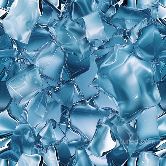 Fractured Glass PBR Texture with Glossy Blue Shards and Cracks Cracked & Holes texture preview