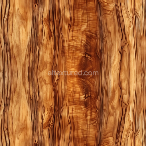 Seamless 3D PBR Texture of Warm Natural Wood with Rich Grain and Knots
