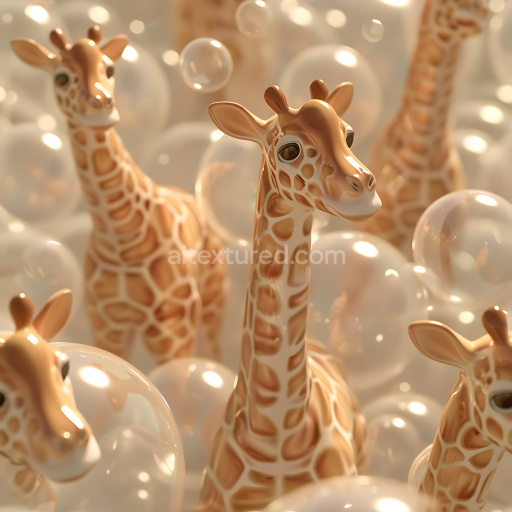 Seamless 3D Inflated Vinyl Panel PBR Texture with Soft Bubble Padding in Creamy Beige