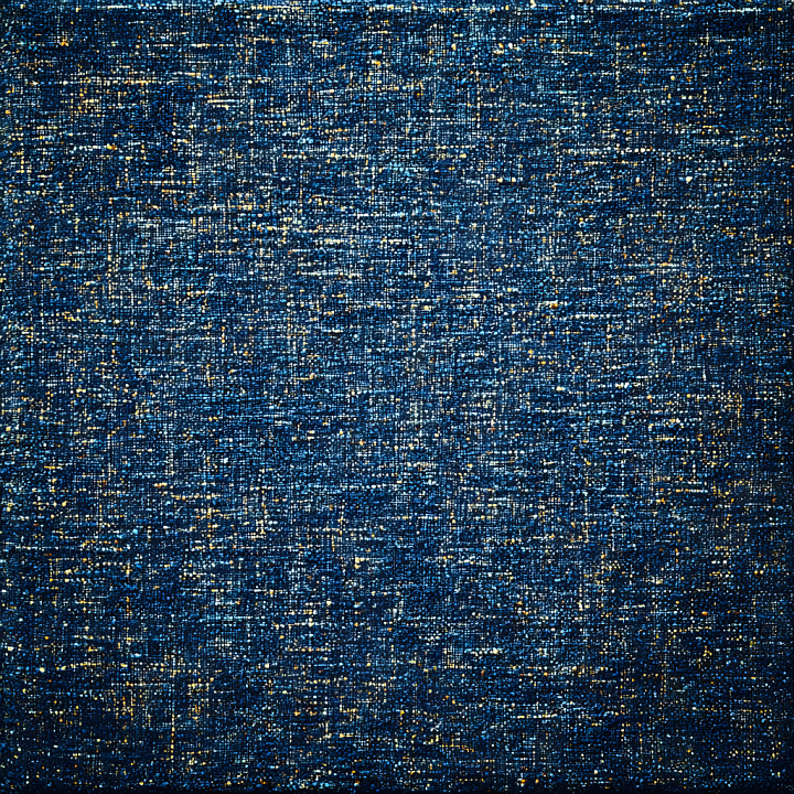 Cracked And Holed Denim Fabric With Blue And Gold Specks seamless PBR texture preview