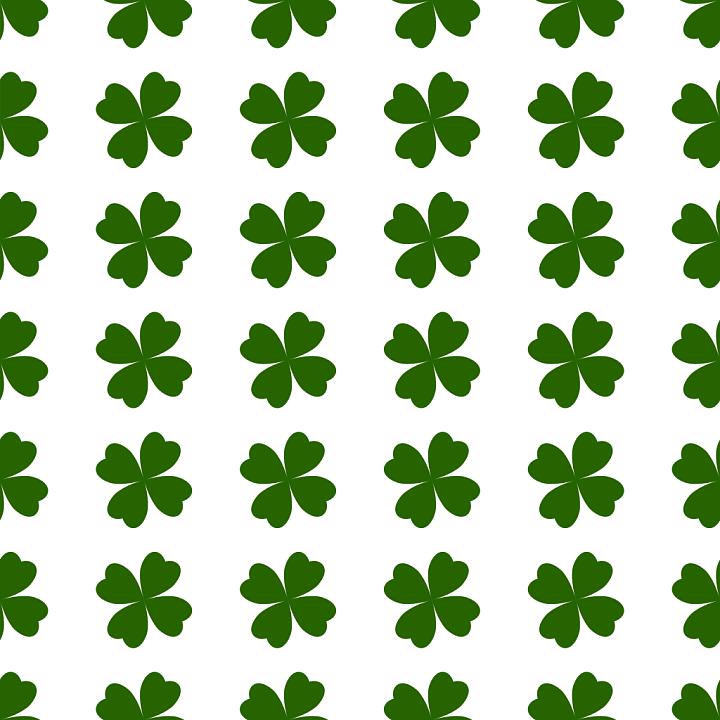 with St Patrick Clover Leaf Pattern in Green seamless PBR texture preview