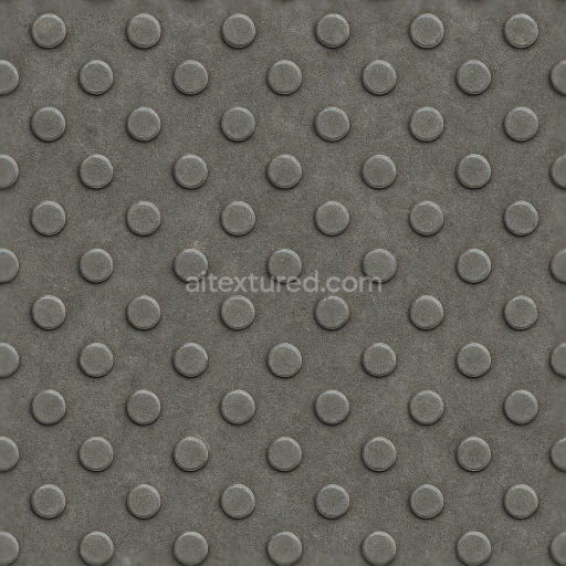 Seamless 3d texture pbr 8k tactile plate with spaced bumps on matte metal industrial surface