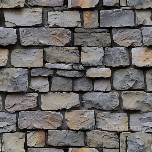 Weathered Stone Wall PBR Texture with Natural Erosion and Varied Gray-Brown Tones seamless Stone PBR texture