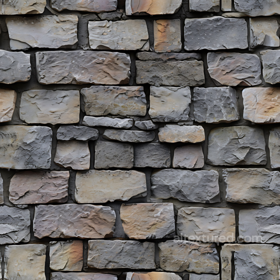 Weathered Stone Wall PBR Texture with Natural Erosion and Varied Gray-Brown Tones Stone texture preview
