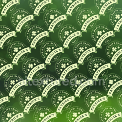 seamless Seamless 3D PBR Texture with Green Saint Patrick's Day Emblems and Labels texture 8k free download PBR