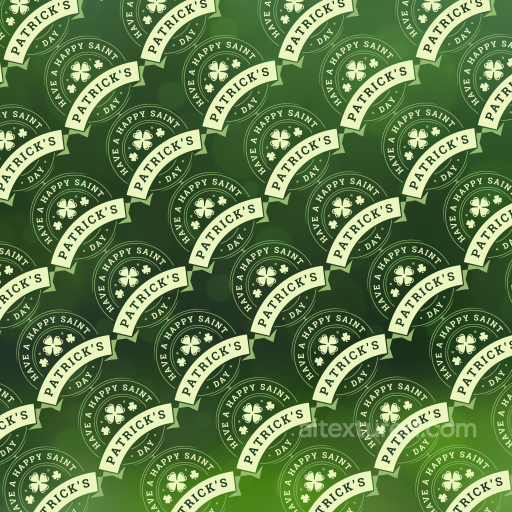 St Patrick’s Day Digital Paper Texture with Clovers and Banners seamless St patrick digital paper bundle PBR texture