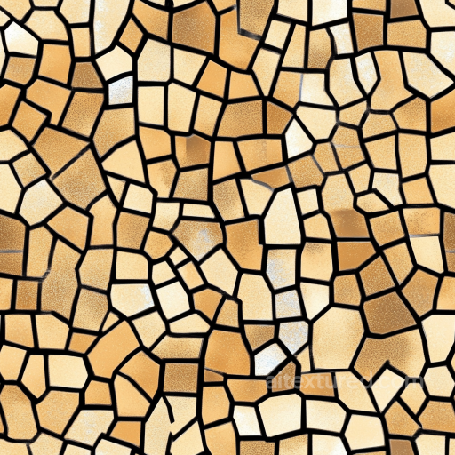 Mosaic Texture with Warm Beige Irregular Stone Chips seamless Mosaic PBR texture
