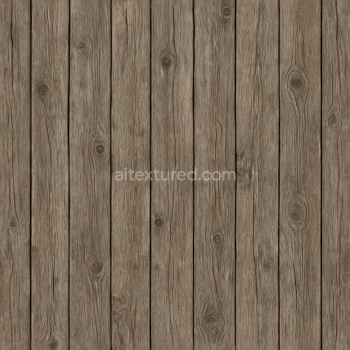 Seamless 3d texture pbr 8k wooden fence with weathered wood and fence knots detail