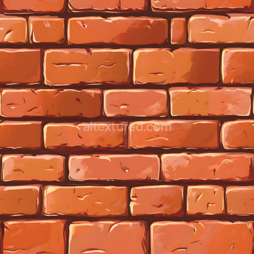 Seamless 3D PBR Texture of Cracked Red Brick Wall with Weathered Surface
