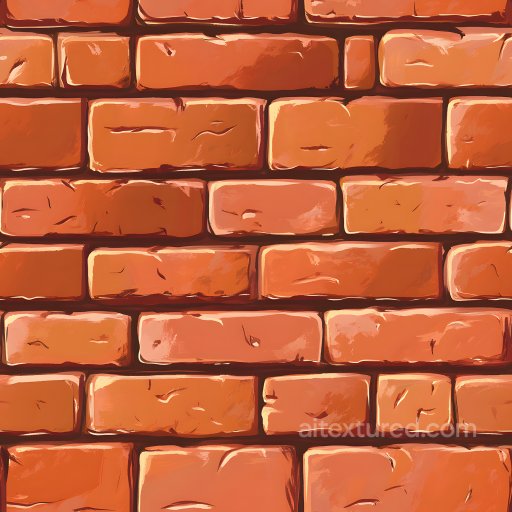 Cracked Red Brick Wall Seamless Texture with Weathered Surface seamless Brick PBR texture