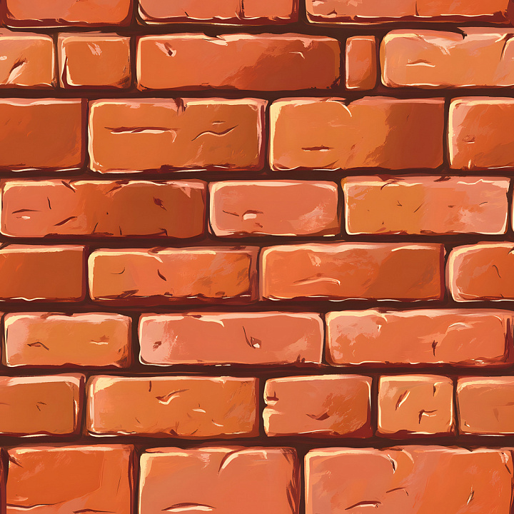 Cracked Red Brick Wall with Weathered Surface seamless PBR texture preview