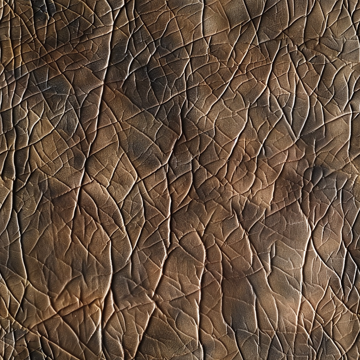 Cracked Vintage Brown Leather With Detailed Fine Wrinkles seamless PBR texture preview