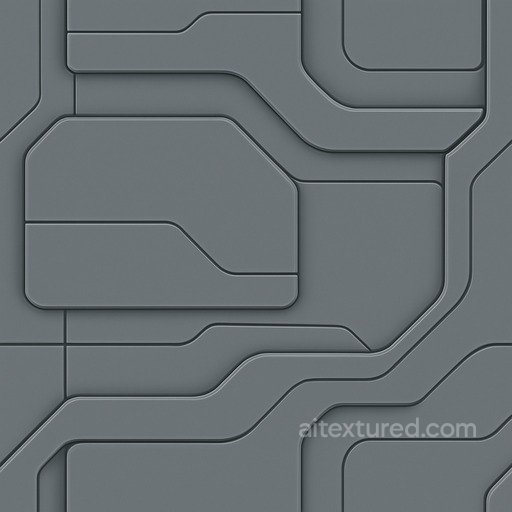 Smooth Futuristic Panel Seamless Texture seamless Sci-fi PBR texture