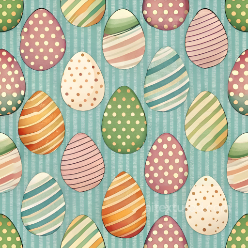 Featuring Pastel Easter Eggs on Striped Background seamless All Easter Digital paper PBR texture