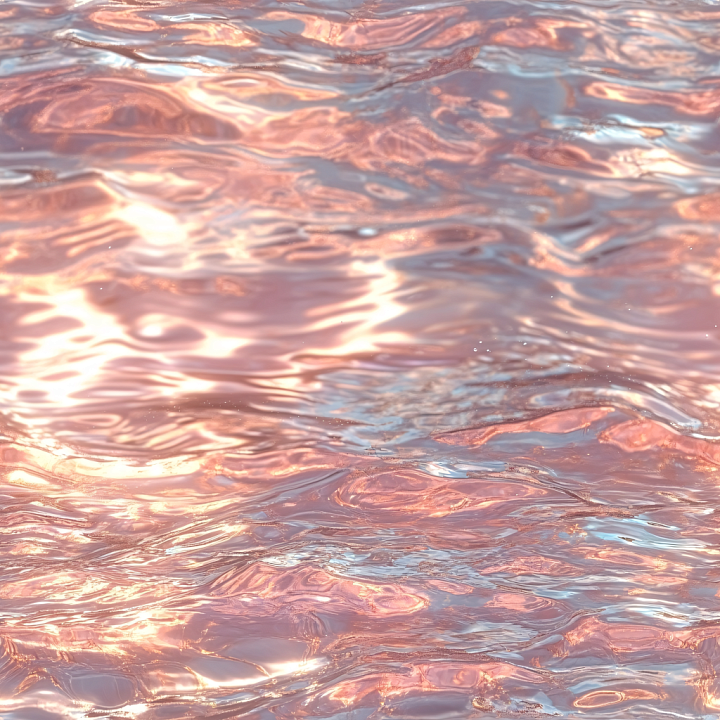 Water Featuring Shimmering Rose Gold Liquid Surface seamless PBR texture preview