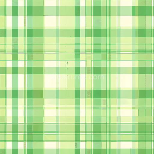 Seamless 3D PBR Texture Featuring Pastel Green Plaid Checkered Pattern