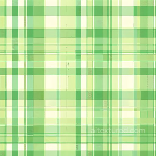 Seamless 3D PBR Texture Featuring Pastel Green Plaid Checkered Pattern texture preview
