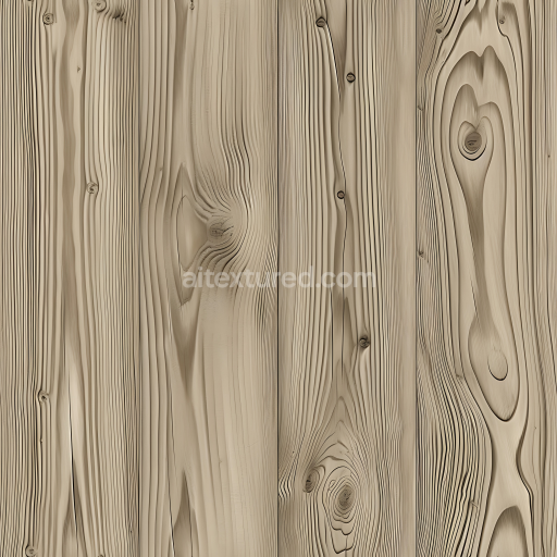 Seamless 3D Light Pine Wood Planks PBR Texture with Natural Grain and Knots