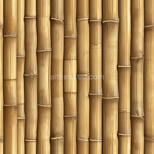 Seamless 3D Bamboo Wood PBR Texture with Natural Grain and Nodes