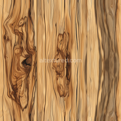 Seamless 3D Rustic Pine Wood Planks PBR Texture with Knots and Grain Detail