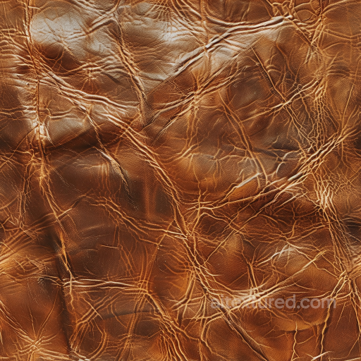 Distressed Brown Leather Texture with Deep Wrinkles and Natural Grain seamless Leather PBR texture