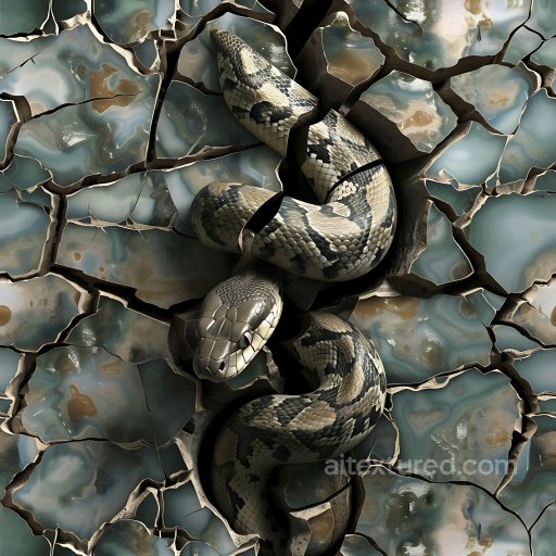 Cracked Geode Stone Texture with Deep Holes and Natural Color Variations seamless Cracked & Holes PBR texture